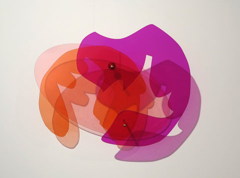 4. Clouds II, plexiglass, 40x50cm,  2018